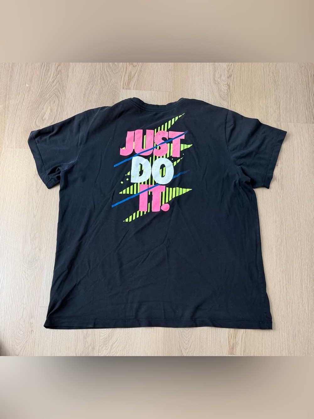 Nike Black Retro Crew Neck Short Sleeve Men's T-Shirt Just Do It Graphic Logo XL